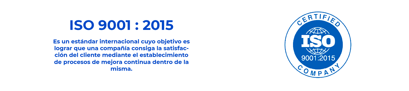 Certificados por el ISO 9001:2015